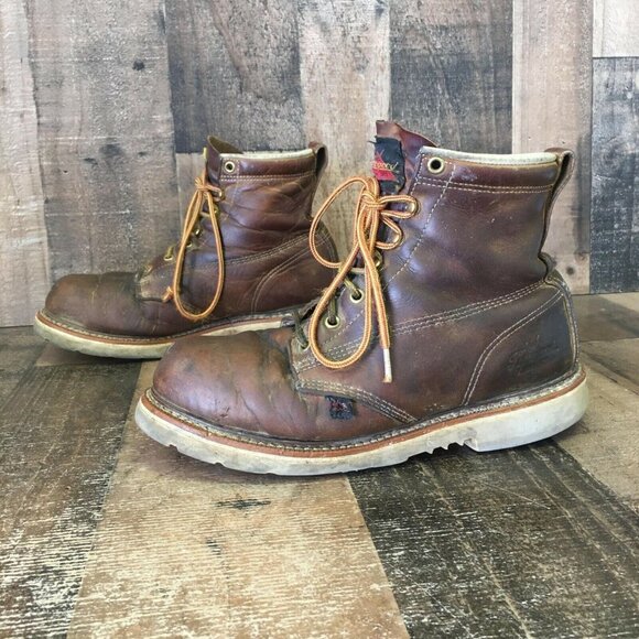 Thorogood 804-4374 Steel Round Toe Work Boots Mens 8 D - Picture 8 of 12